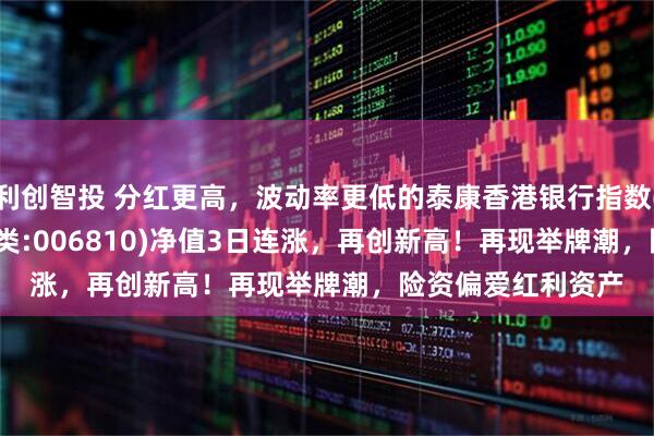 利创智投 分红更高，波动率更低的泰康香港银行指数(A类:006809；C类:006810)净值3日连涨，再创新高！再现举牌潮，险资偏爱红利资产